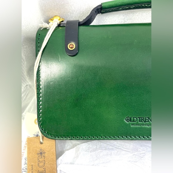 Green Leather Satchel Bag - Picture 8 of 14